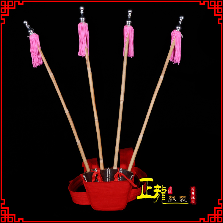 沧戏装戏曲用品靠旗男女大靠 靠板 正宗牛皮旗杆旗架