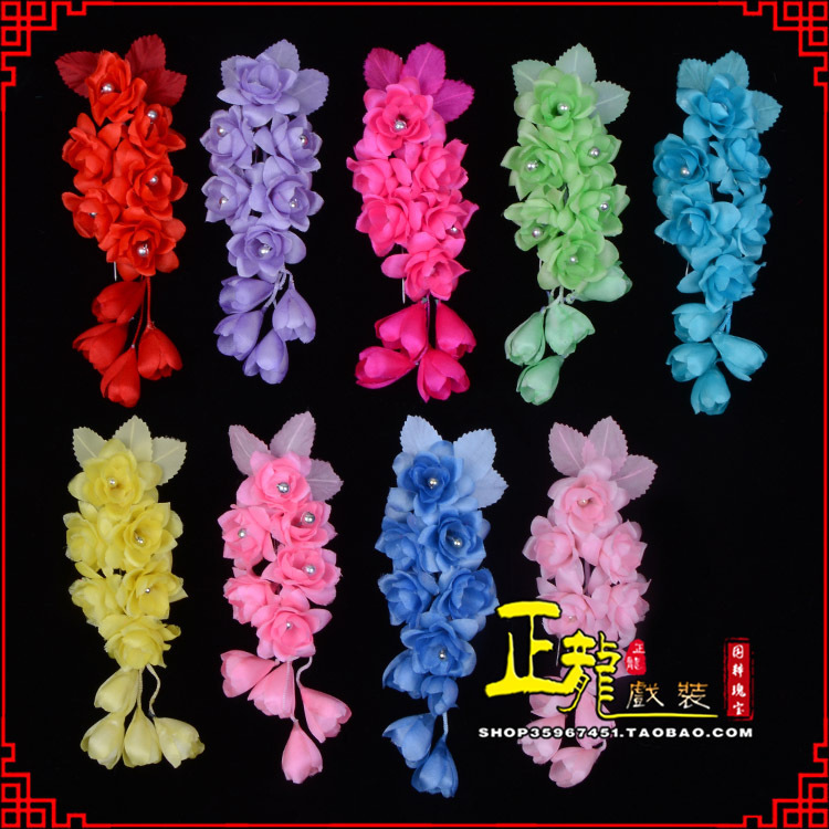 沧鬓花头饰小花头花 真丝绢花